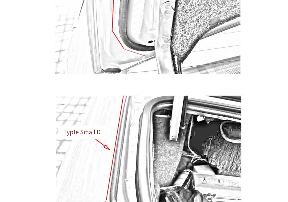 Уплотнительная прокладка для двери автомобиля, большой D маленький D Z P Тип звукоизоляции, звукоизоляционная прокладка, авто резиновые уплотнительные полоски