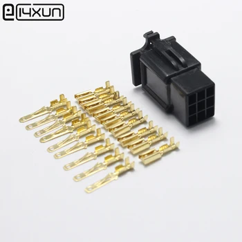 

5set 2.8mm 9Pin Auto Electrical Wire Connector 2.8 9P Black Car Plug with Terminals for E-Bike Automobile Motorcycle etc