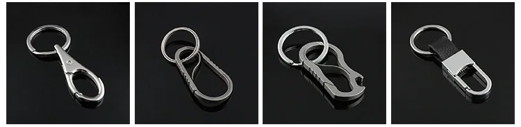 Real Titanium Alloy Men Key Chain Lightweight Creative Titanium Keychain Hanging Buckle Key Holder Rings High-Quality