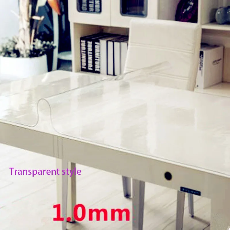 PVC Waterproof Tablecloth with pattern Kitchen Table Cover Oil Cloth Soft Glass Tablecloth 1.0 mm PVC Waterproof Tablecloth with pattern Kitchen Table Cover Oil Cloth Soft Glass Tablecloth 1.0 mm