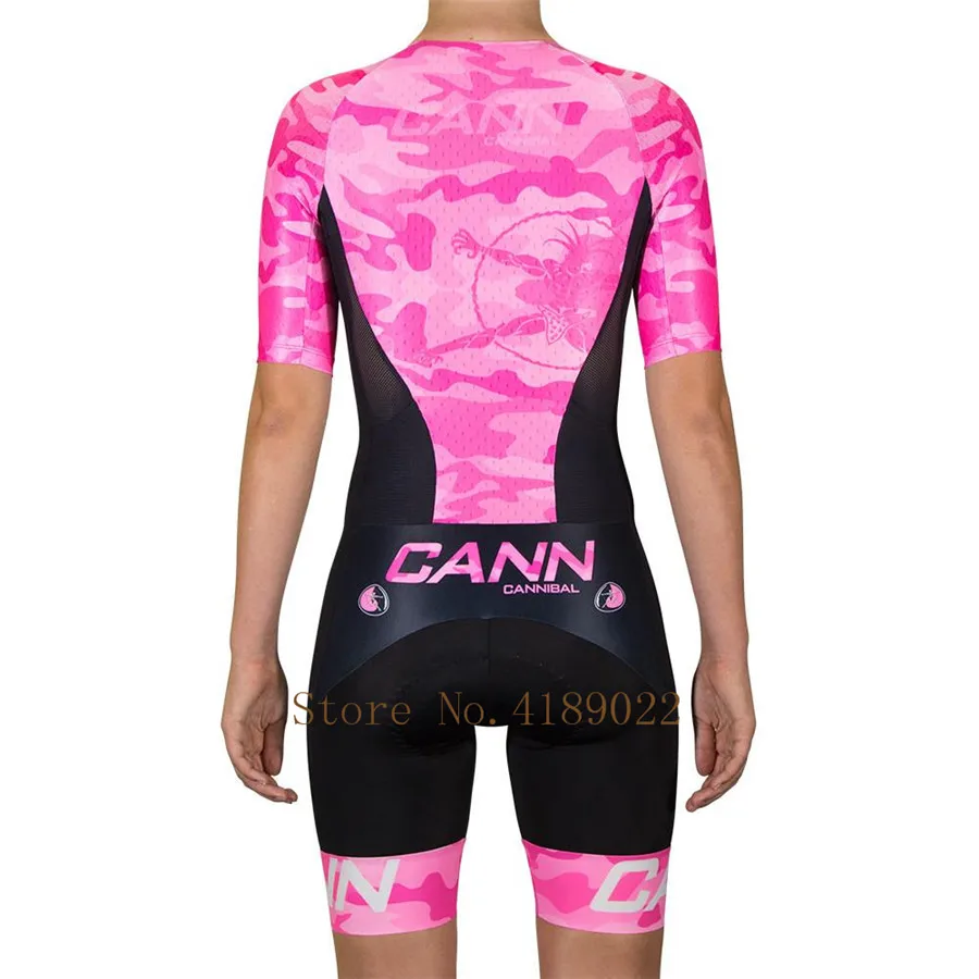 CANNBAL women cycling skinsuit summer short sleeve swimsuit sports jumpsuit Personalized custom bike equipment triathlon suit