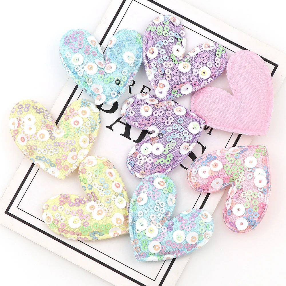 

3D Crown Star Bow-knot Pattern Cute Candy Color Round Glitter Patches Garment Sewing Material For Clothing Decorative 5Pcs/bag