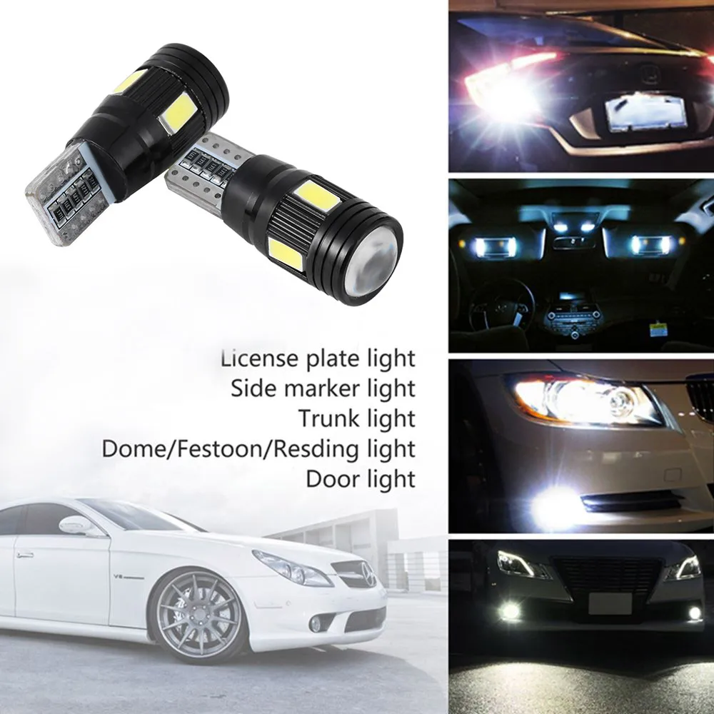 Новинка беласветодиодный Светодиодная лампа T10 6 SMD 5730 Canbus без ошибок