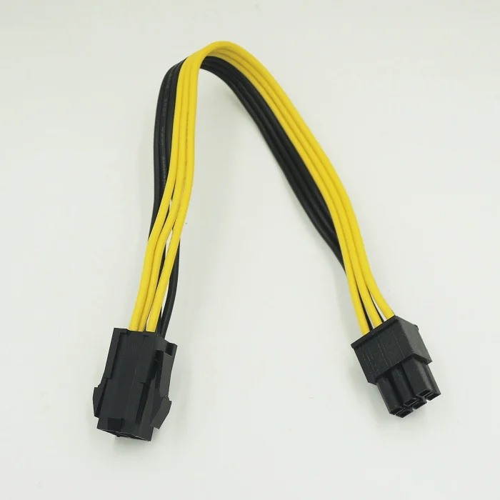 10pcs/lot High quality 18AWG PC CPU 4PIN to GPU PCI E 6pin 18AWG Power