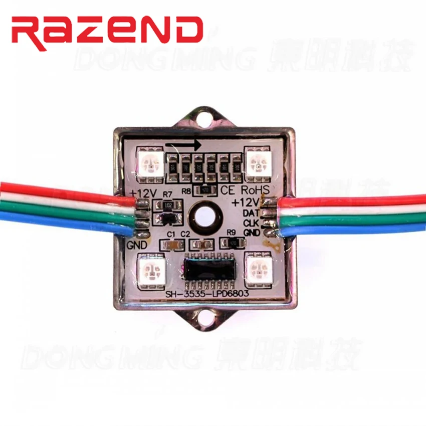 

20pcs addressable LPD6803 WS2801 UCS1903 WS2811 led module waterproof 4leds 5050 SMD DC 12V / 24V led pixel module 3535 nodes