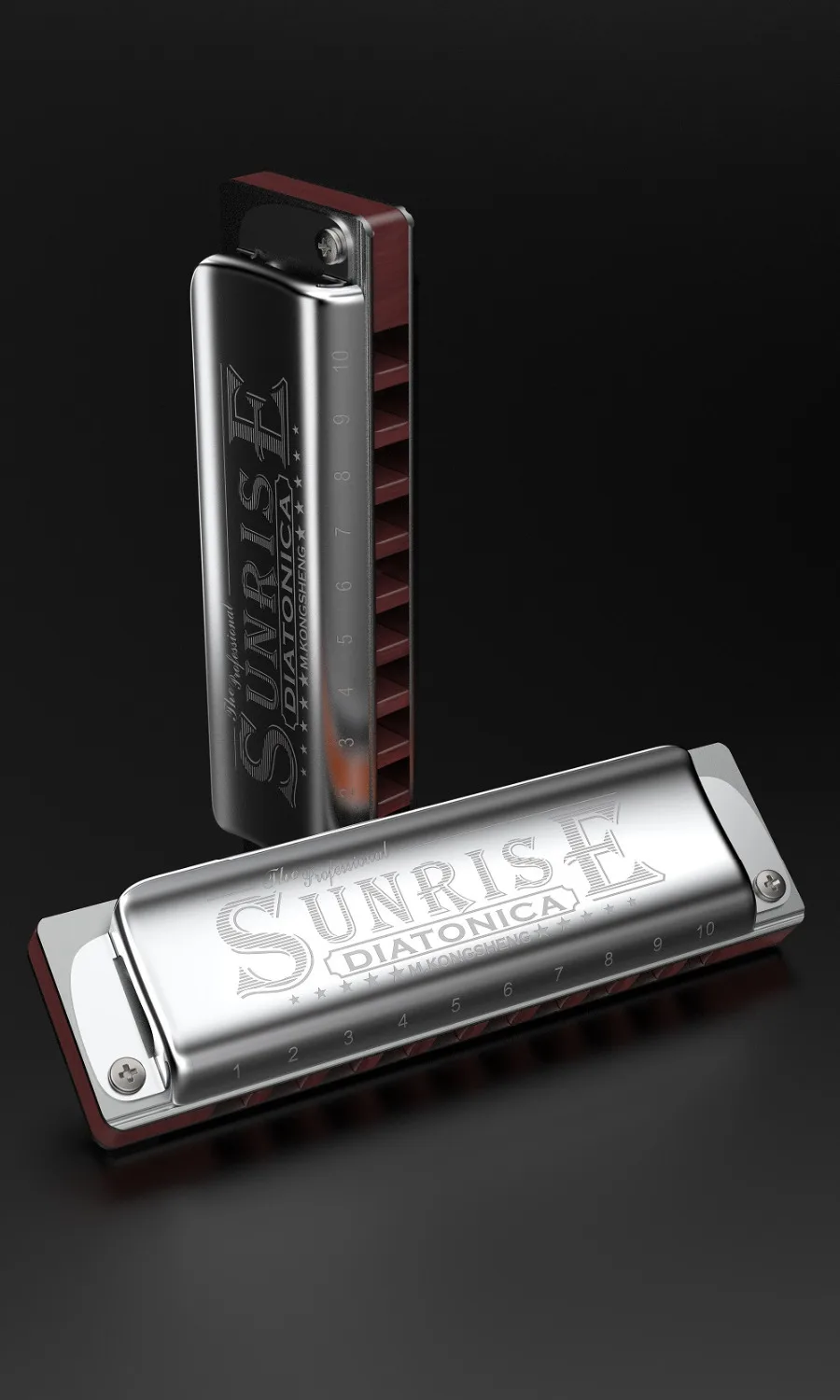 KONGSHENG SUNRISE diatonic 10 отверстий Высококачественная деревянная Губная гармошка