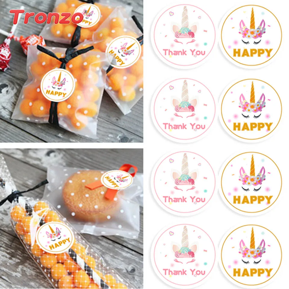 

Tronzo 60pcs Unicorn Sticker For Candy Box Happy Birthday Stickers Unicorn Party Birthday Decoration Kids Unicorn Gift Stickers