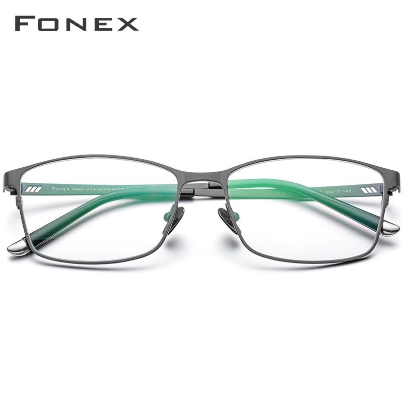 US $28.20 Fonex Pure Titanium Glasses Frame Men Square Eyewear Male Classic Full Optical Prescription Eyeglasses Frames Gafas Oculos 8505