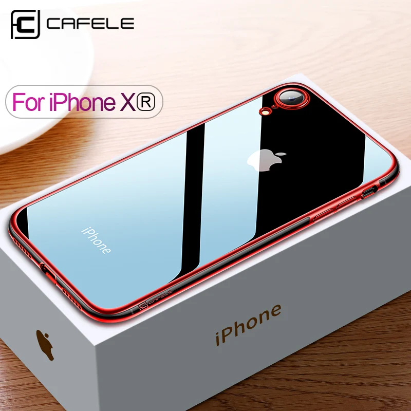 

Newest CAFELE plating case for iPhone X Xr Xs Max 7 8 plus soft TPU ultra thin Mixed silicon transparent shining case for iPhone