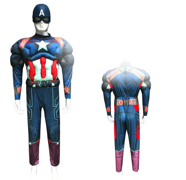 Супергерой Бэтмен супергерой Капитан Америка костюм для взрослых мужской Халка