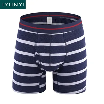 

IYUNYI Hot Selling Men Underwear Long Boxers Cotton Comfortable Long Leg Men's Boxers Shorts Male Underpants
