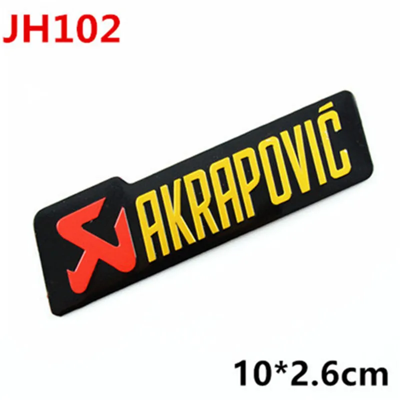 JH102 3D алюминиевый сплав автомобиля MIVV AR YOSHIMURA стикер Leovince CBR Twobrothers AKRAPOVIC Стрелка Мотоцикл Глушитель выхлопная наклейка на трубы - Цвет: JH102