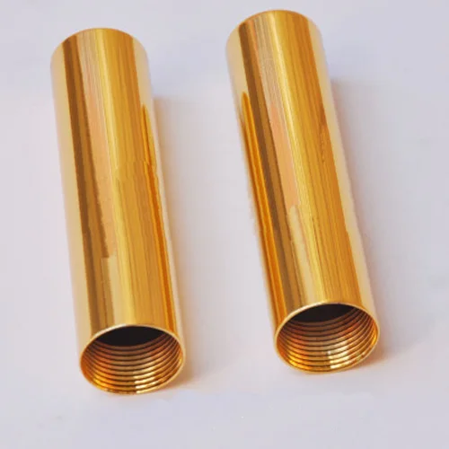 1 قطعة M25 الذهبي برغي مجوف أنبوب داخلي تصفيح حديد الكروم أنابيب الأجواف طرفي غرامة قضيب مستقيم قضيب الجدول 100 مللي متر -500 مللي متر L