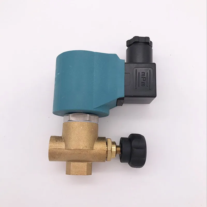 

GOGO Normally close Brass high temperature steam solenoid valve FKM G1/4" 110V 220VAC adjustable Ironing Boiler Solenoid Valve