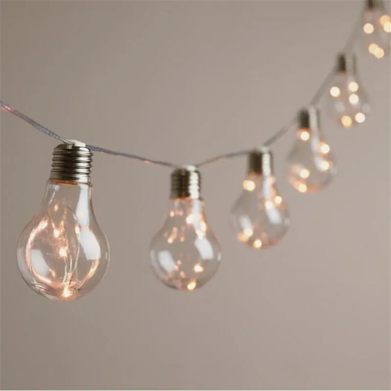 

4M 10 Vintage Bulbs LED Garland String Fairy Lights Festoon Party Lights for Home Events Garden Party Xmas Wedding Decoration