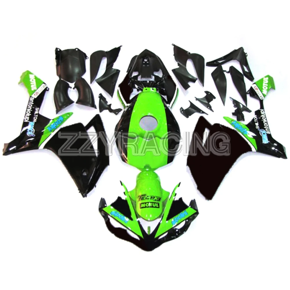 

Injection Fairings for Yamaha YZF R1 2007 2008 Panels ABS Plastic Covers YZF1000 07 08 Full Body Work Cowlings Green Black Hulls