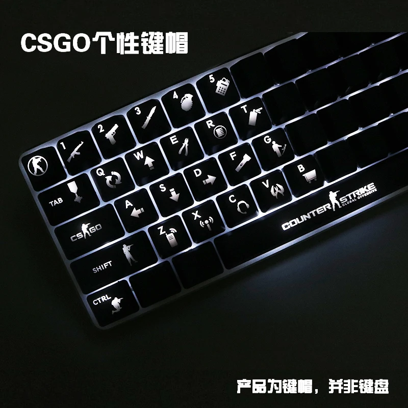 Прозрачная механическая клавиатура CSGO 1 комплект|mechanical keyboard keycaps|keyboard keycapsmechanical |