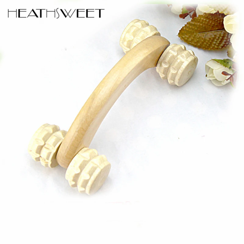 Healthsweet Mini 4 колеса деревянный роликовый массаж Релаксация организма руки ноги