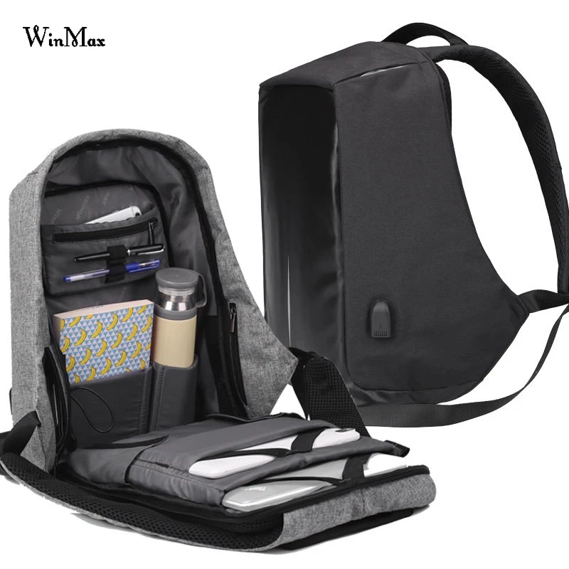 

Multifunction USB charging Men 15inch Laptop Backpacks For Teenager Fashion Male Mochila Leisure Travel backpack anti thief bag