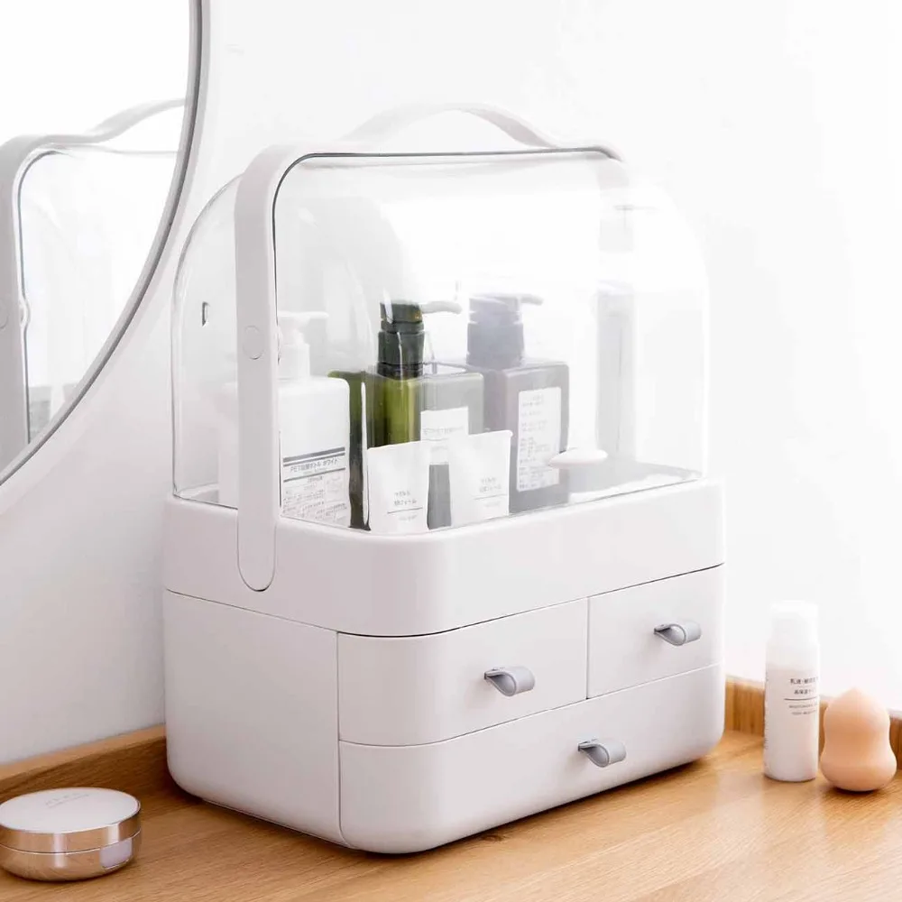 

OTHERHOUSE Makeup Organizer Desktop Cosmetic Storage Box Case Drawers Skin Care Product Shelf Rack Jewelry Organizer Container