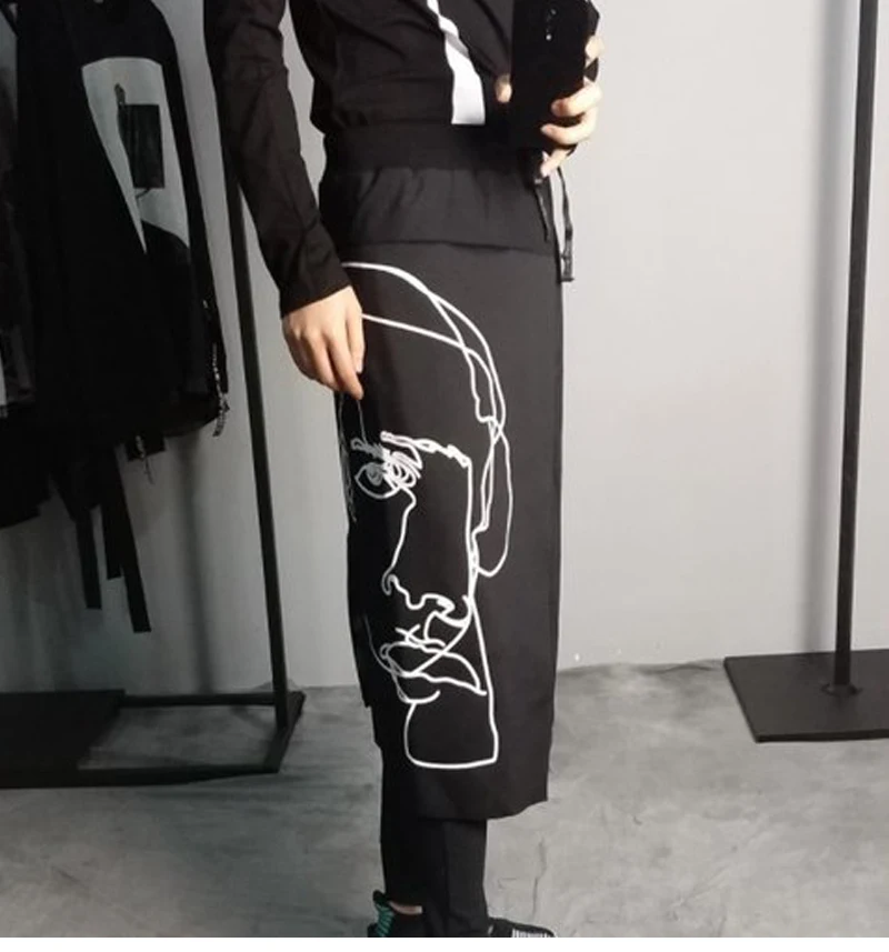 Culottes Punk Rave Pants Men Kilt Fashion Streetwear  (6)