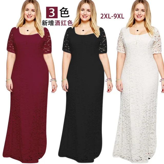 2xl 9xl Black Lace Dress Women Autumn Full Plus Size 2xl 9xl Black Lace Dress Women Autumn Full Plus Size Wedding Maxi Pregnancy