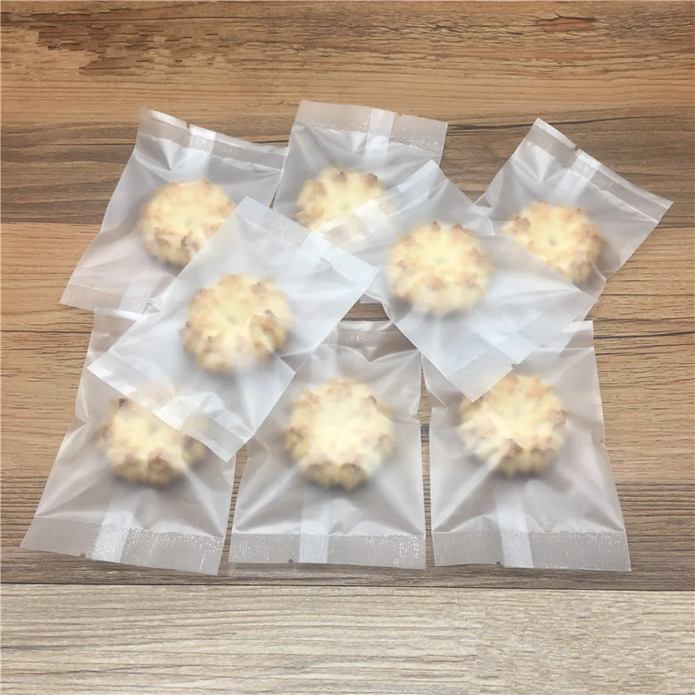Retail 400Pcs/Lot Food Snack Packing Bag Heat Seal Baking Plastic Packaging Bags Matte Clear Biscuit Cookies Candy Package | Дом и сад