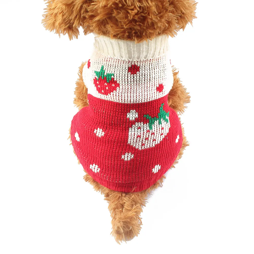 

Armi store strawberry pattern Dog Sweater Autumn / Winter Sweaters For Dogs 91014 Puppy Supplies Size 5