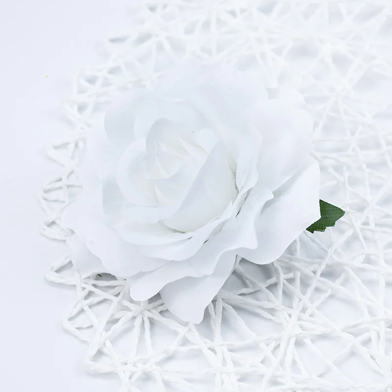 10 см Высокое качество шелковые розы цветок стены Свадебный домашний Декор Рождество diy брошь Свадебные Аксессуары Распродажа искусственные цветы - Цвет: white