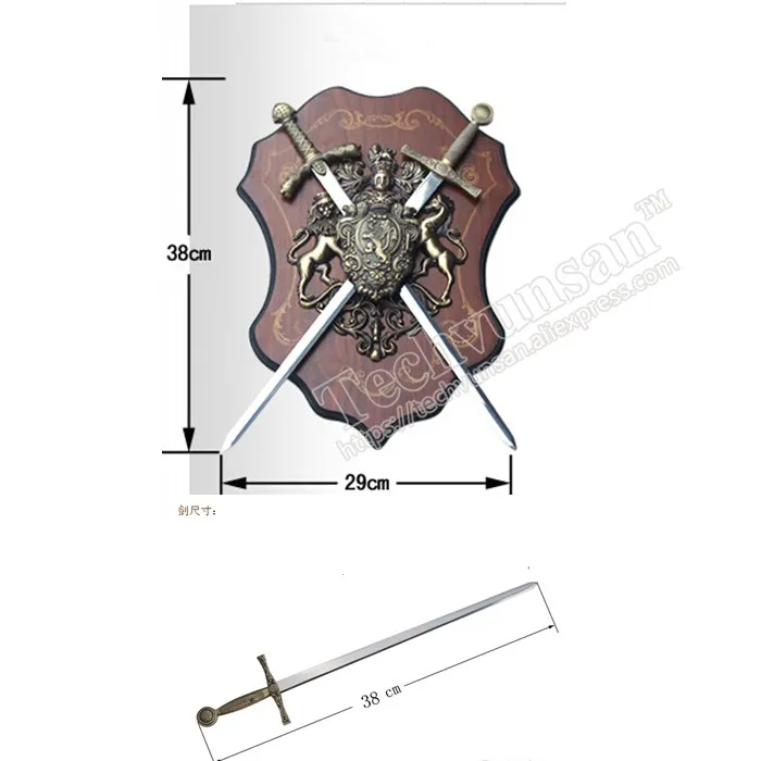 Двойной меч деревянная настенная подвесная доска реквизит положить на меч, чтобы открыть замок, чтобы выдержать игры реквизит для побега из таинственной комнаты
