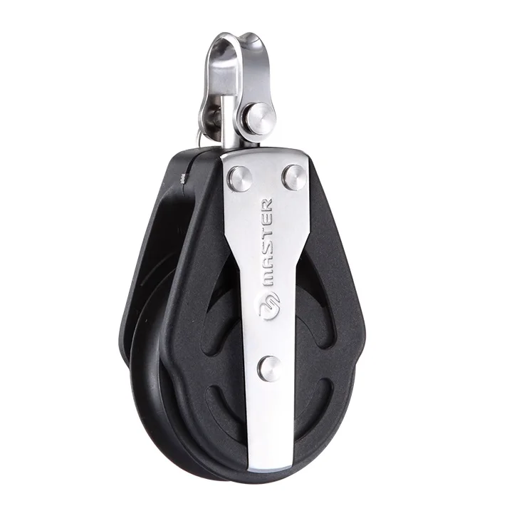 Marine Boat Yacht Sailboat Dinghy 57mm 2 1/4 Inch Deluxe Single Swivel Shackle Block Small Boat Block Master SPB-5701F marine boat yacht sailboat dinghy 75mm 2 15 16 inch aluminum single swivel shackle becket block master alc 7502