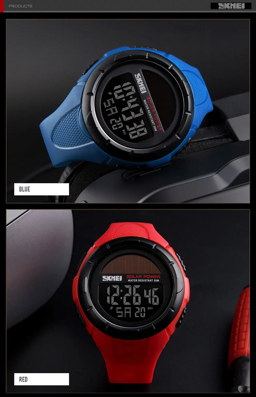 SKMEI Спорт Мужские часы настенные часы для мужчин цифровые наручные часы Открытый Солнечный мощность водостойкие роскошные часы 1405 Relogio