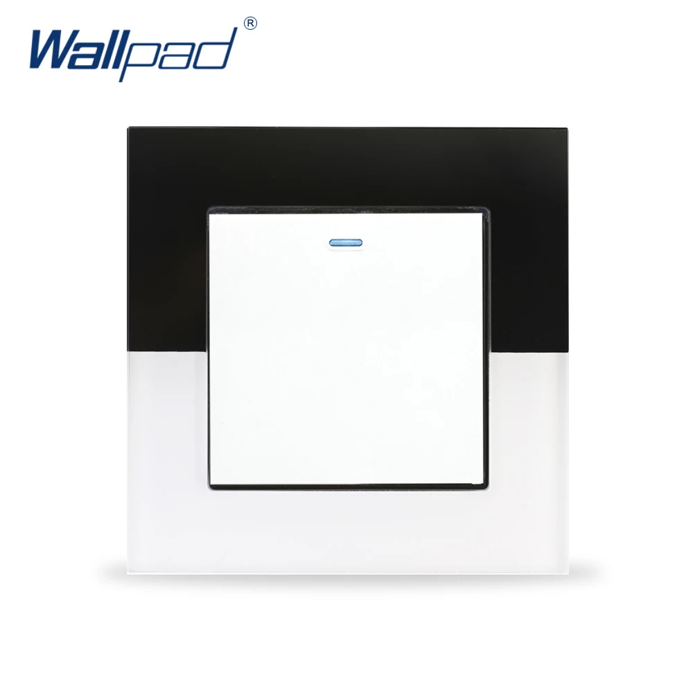 Новинка 1 клавиша способ Wallpad хрустальное стекло 110-250 в стандарт ес и