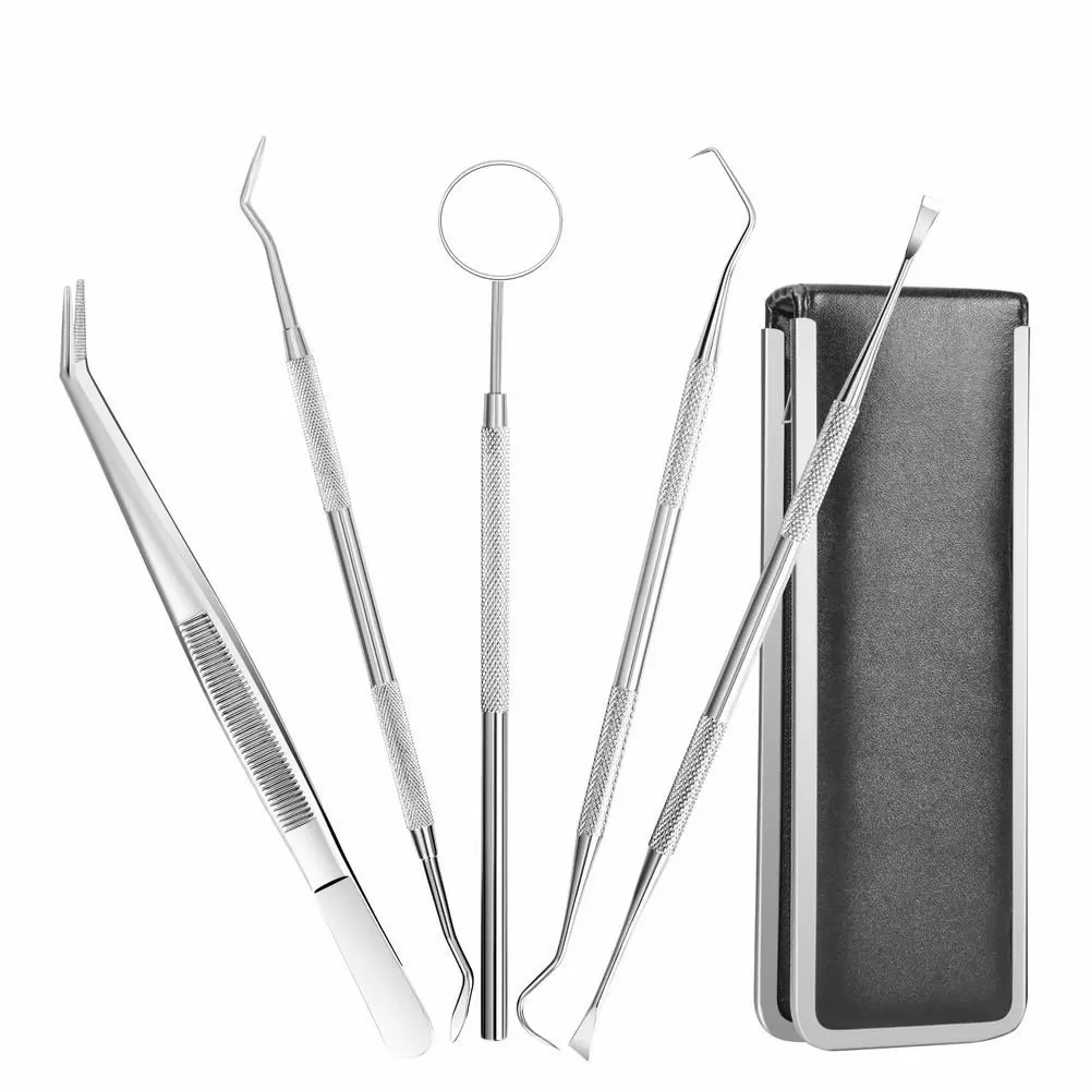 5PCS Dental Tool Kit Dentist Prepared Teeth Clean Hygiene Picks Gum