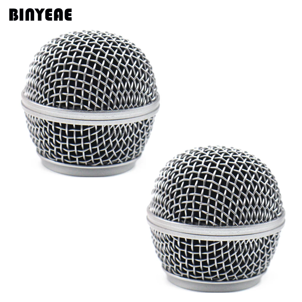 2 PCS Wireless Microphone Metal Head Cover Compatible with Dynamic Mike