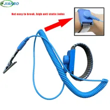 Браслет металлические антистатические регулируемые проволочные чистые комнаты браслет ESD разрядка электронный рабочий антистатический ремешок на запястье синий