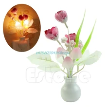Night Light New Mini Tulip Soft Romantic Sensor Home Decor Baby Bed Room Lamp
