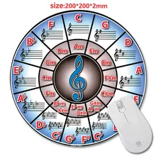 Circle of fifths piano New Arrivals Round Gaming Mouse Mat Custom Your Styles Non-Slip Computer Laptop 200X200X2 Mouse Pad