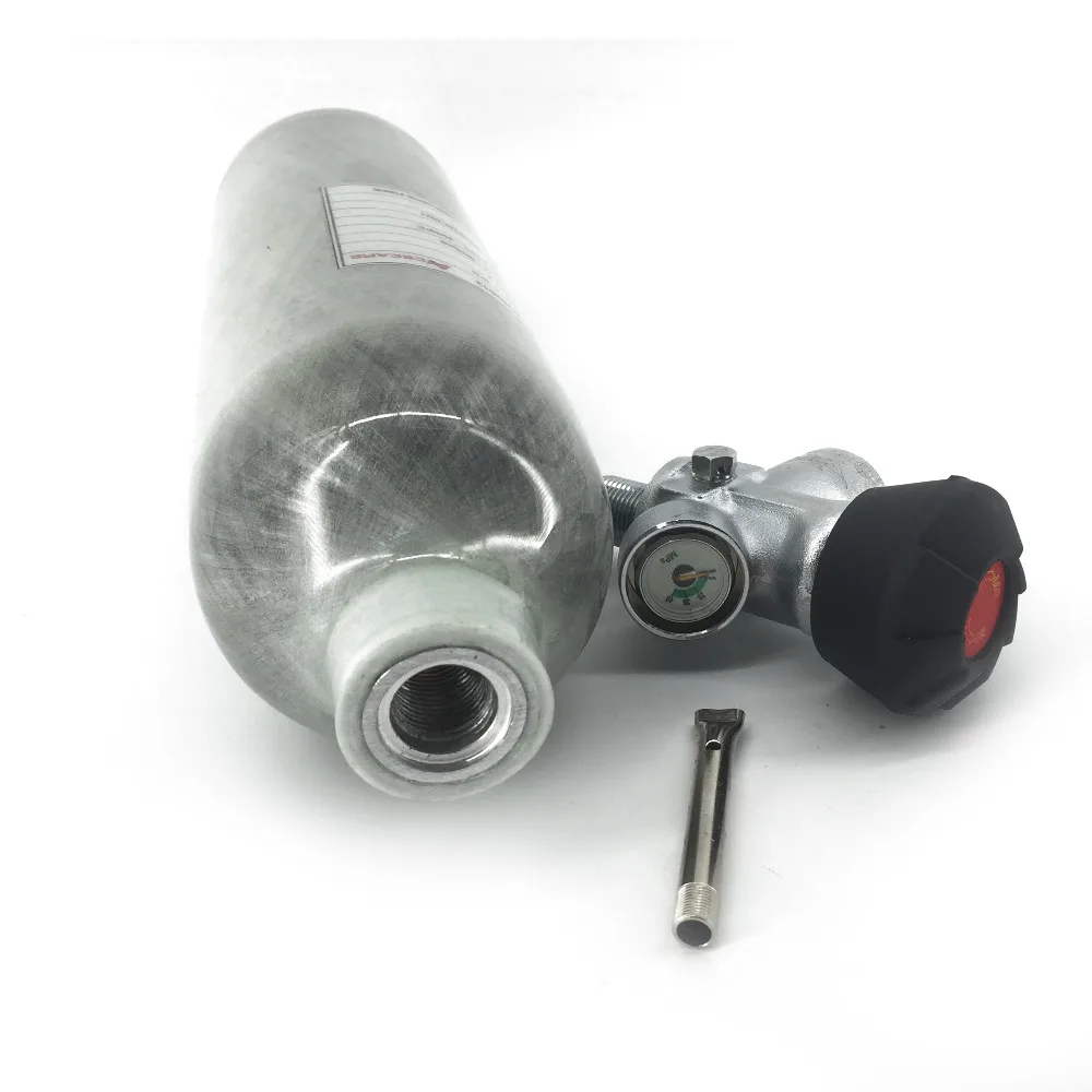 AC30111 1.1L PCP зарядный бак Пейнтбол воздушный бак 4500psi 300bar углеродное волокно манометр для SCBA Hpa Airsoft Пневматика с предварительной накачкой