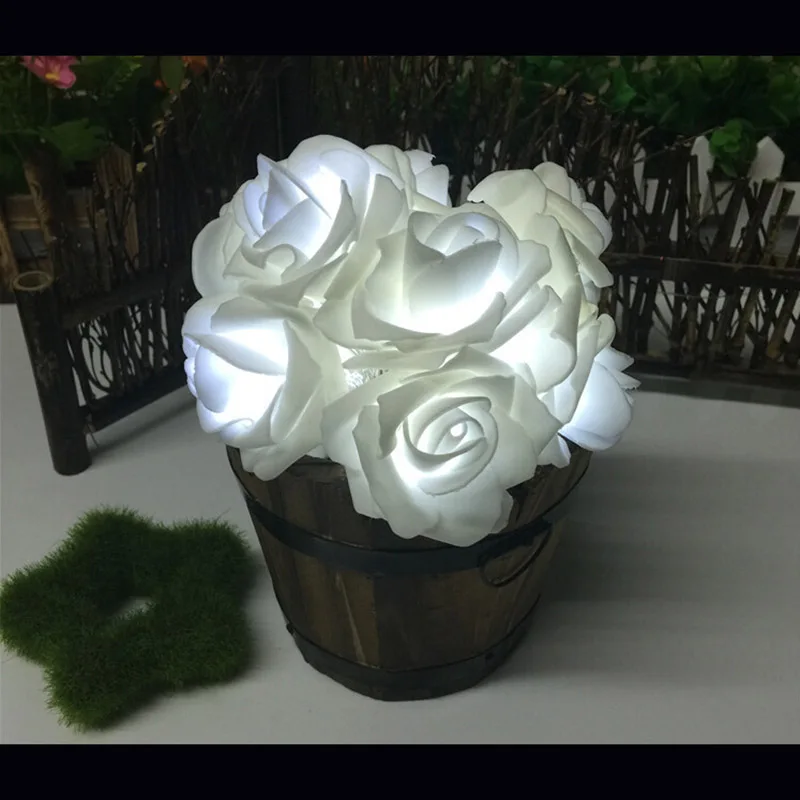 10LEDs wedding decoration rose light string Christmas fairy lights decorative lamps battery ...