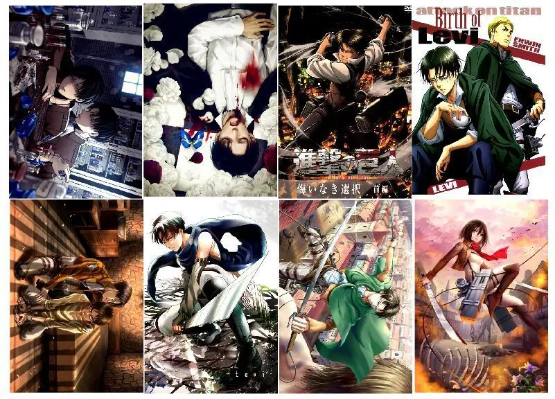 

8 pcs /lot different designs Anime A3 Posters Tokyo BLEACH Attack on Titan Ghoul Fate Zero Paintings Wall pictures