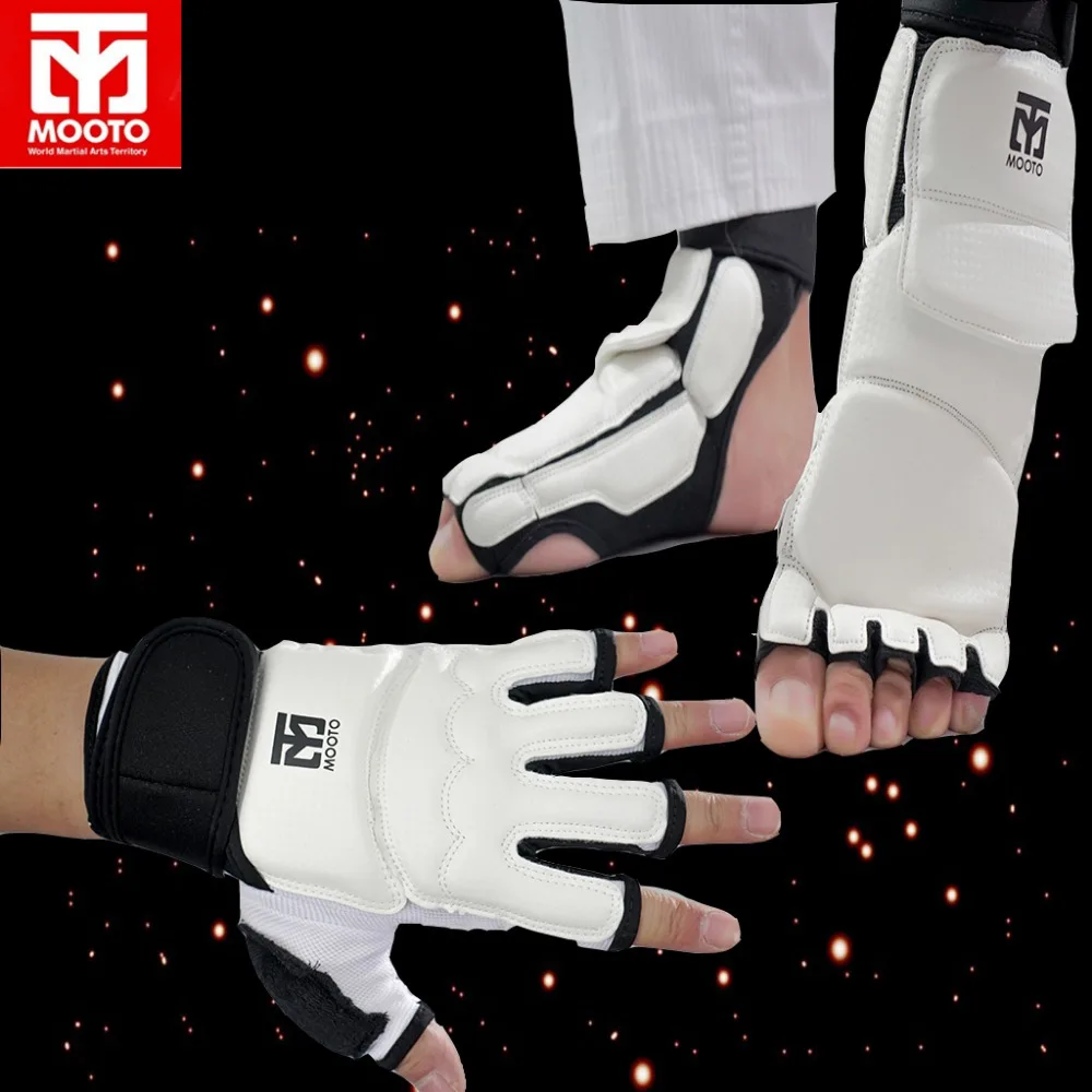 

1 Set Adult/Kids MOOTO Taekwondo Gloves Sparring Hand Foot Protector Cover Boxing Gloves Professional Taekwondo Brace Protection