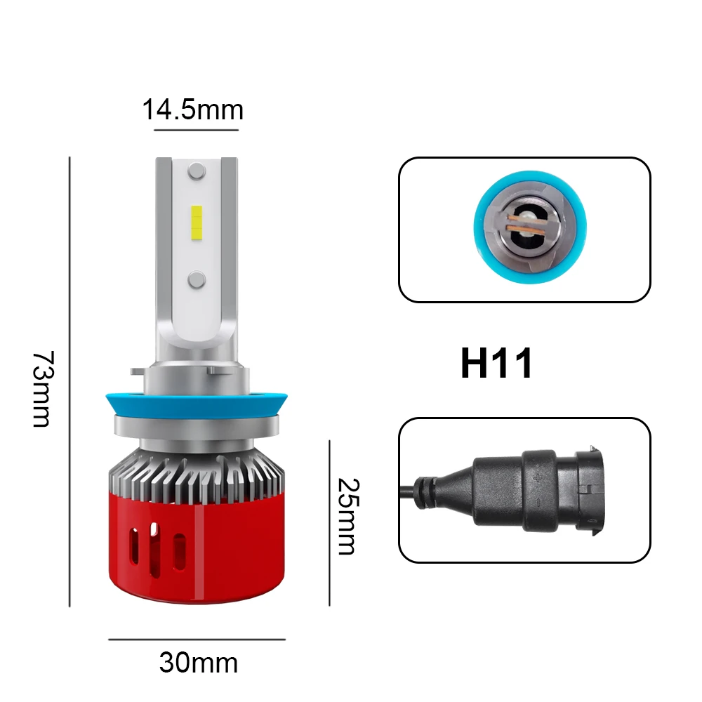 LSlight LED Car Light H7 H11 H1 9005 9006 HB2 HB3 HB4 H4 LED Headlight Bulb 12V 24V 60W 6000k Turbo Auto Lamps NEW Arrivals