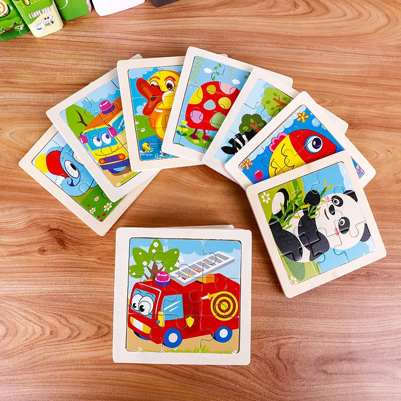 

Mini Animal Puzzle Wooden Puzzle 3D Puzzle Jigsaw for Children Baby Cartoon Animal Puzzles Educational Toy 11*11CM
