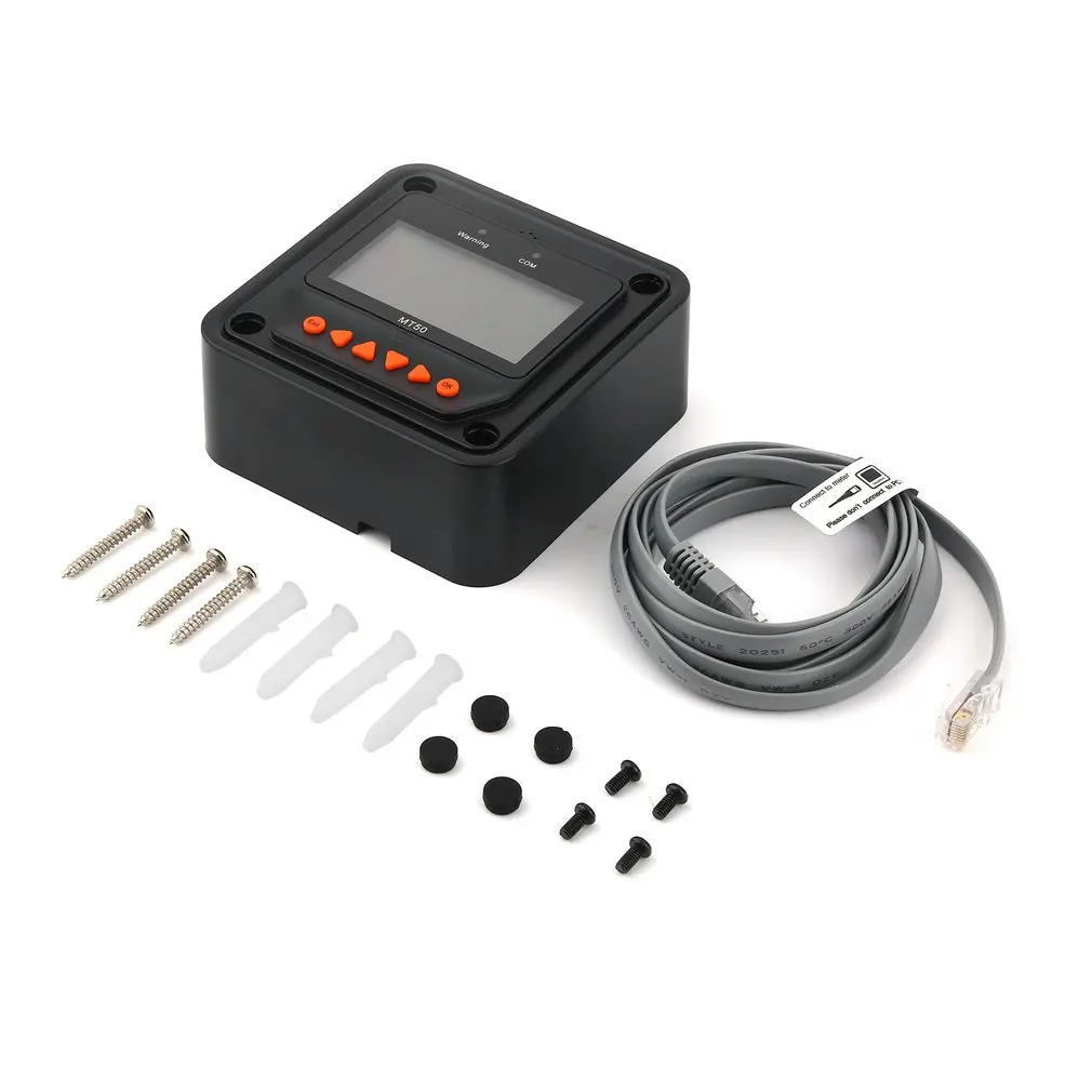

MT-50 Remote Meter LCD Display Device For Landstar Viewstar Tracer Solar Charge Controller Black MPPT Tracer With Backlight