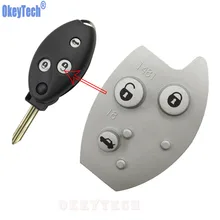 OkeyTech Replacement 3 Buttons Remote Car Key Rubber Pad For Citroen Xsara Picasso Berlingo Good Quality Buttons Skin Cover Case
