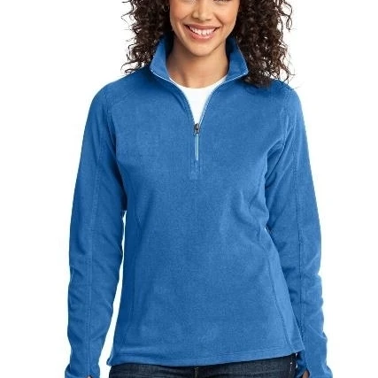 Port Authority L224 Ladies Microfleece 1 by 2-Zip Pullover Light Royal - Extra Small (1)