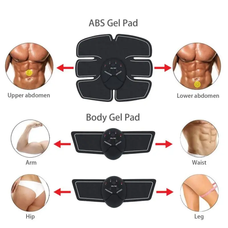 Abdominal Muscle Trainer Electronic Exerciser Machine Muscle Arm Belly Leg Exercise Stimulator Body Massager Workout Equipment