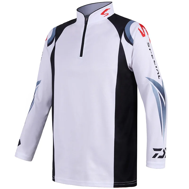 

DAWIA Shirt Fishing Clothing Men Quick-Drying Long Sleeve Fishing Shirt Hiking Cycling Breathable Anti-UV Fishing Clothes Pesca