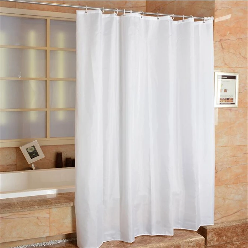 High Quality Hotel Specific White Shower Curtain Polyester Cloth Shower Curtain Polyester Cloth